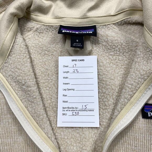 Patagonia Women's Better Sweater Quarter Zip Oatmeal Size Small - Picture 11 of 11